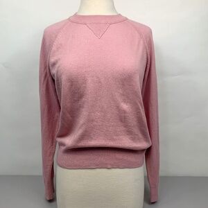 GAP Factory Women's Pink Raglan long-sleeve crewneck knit sweater.